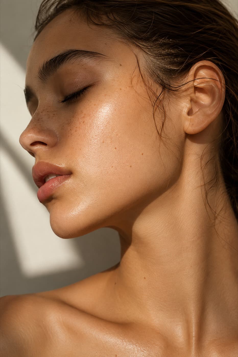 Peau lumineuse en lumière naturelle douce
